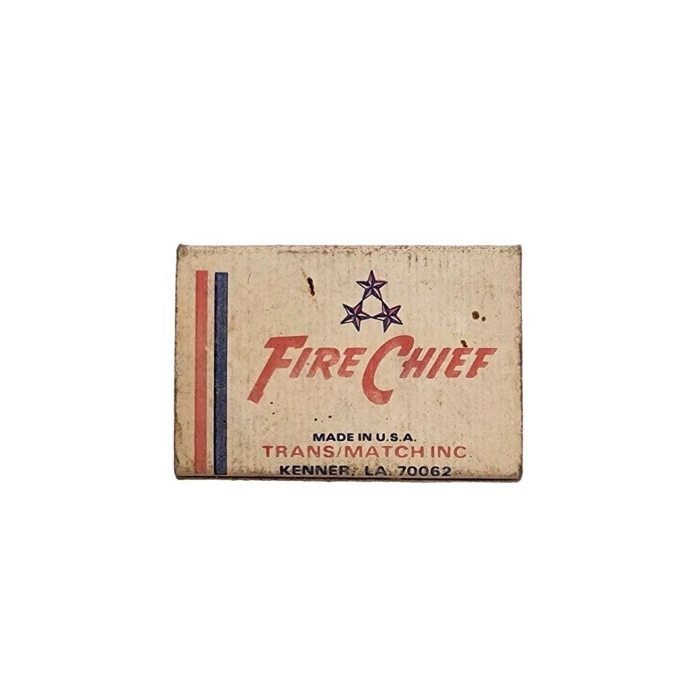 Vintage Fire Chief Matches Box Only Kenner LA USA